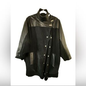 VTG French genuine leather and suede jacket